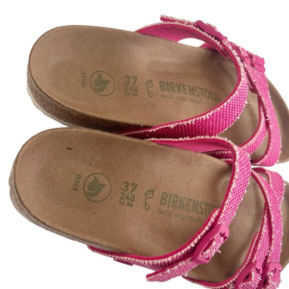 Birkenstock Pink Franca Rivet Sandals Sz 6 - Picture 2 of 7